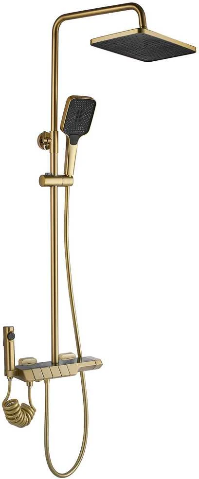 Dušo sistema su termostatu REA Rob, Brushed Gold