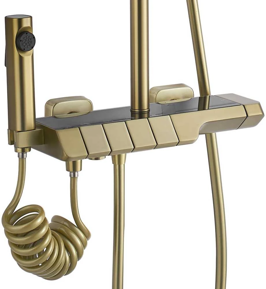 Dušo sistema su termostatu REA Rob, Brushed Gold