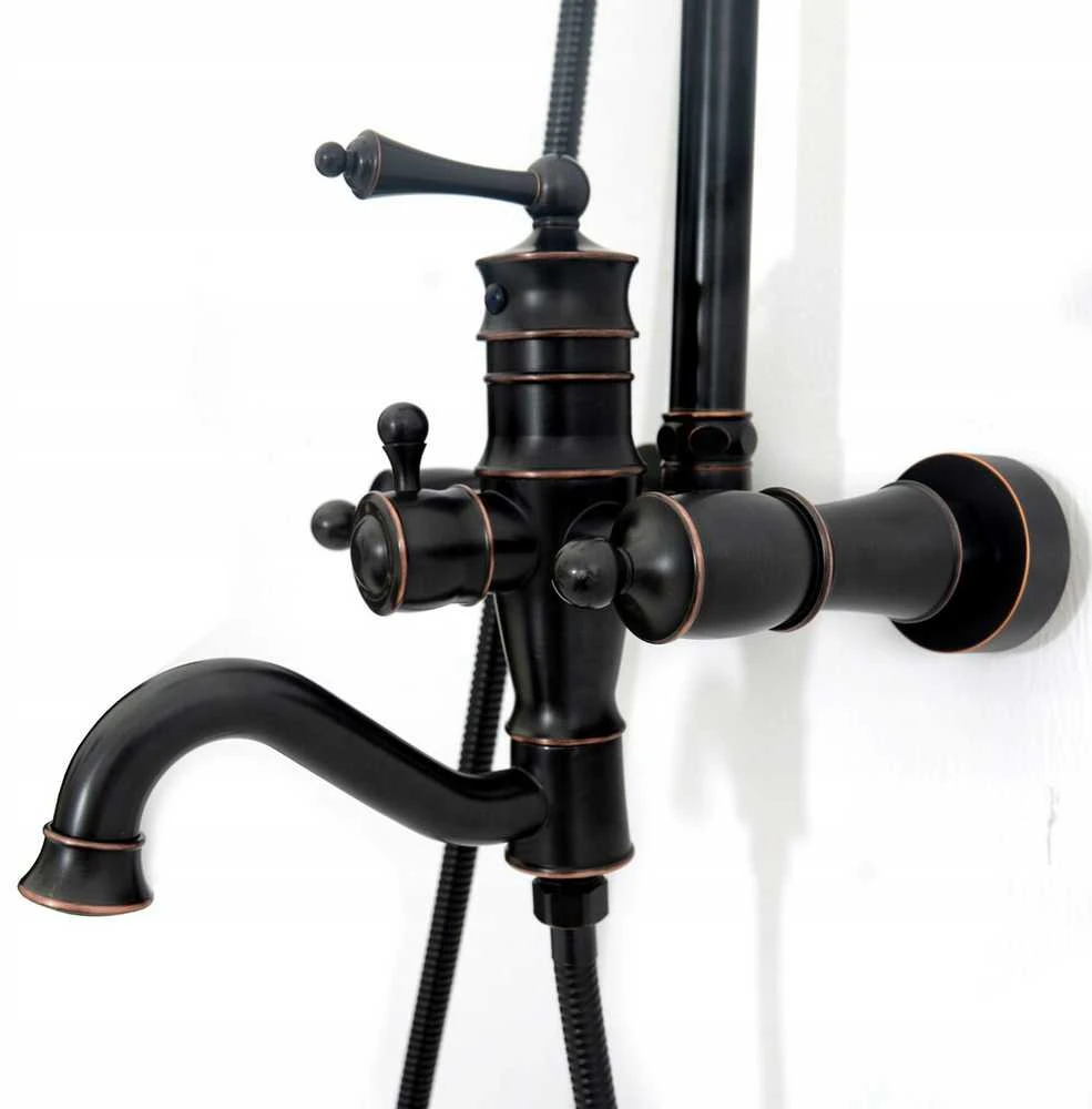 Dušo-vonios komplektas REA Vintage Juodas