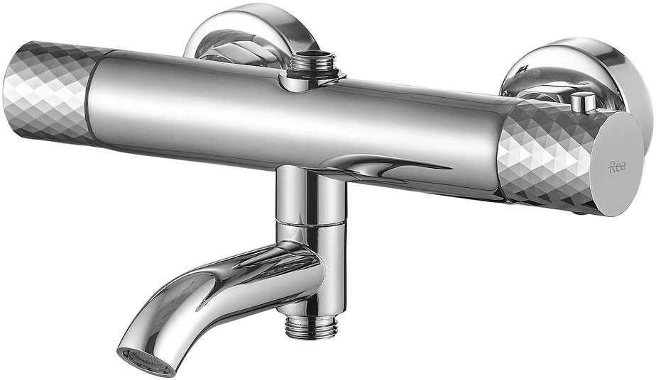 Dušo-vonios sistema su termostatu REA Lungo Diamond, Chrome
