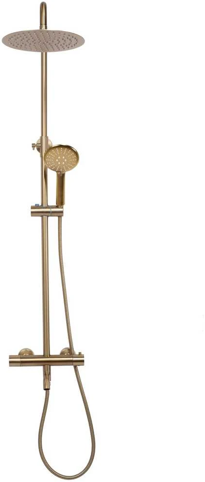Dušo-vonios sistema su termostatu REA Lungo, Brushed Gold
