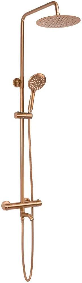 Dušo-vonios sistema su termostatu REA Lungo, Brushed Copper