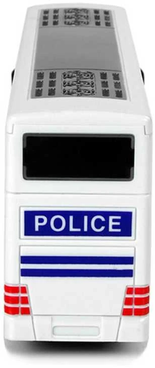 Dviaukštis policijos autobusas, baltas