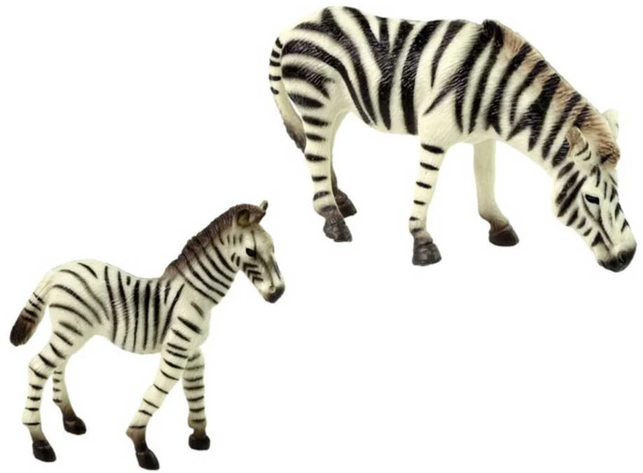 Dviejų figūrėlių rinkinys Zebras su jaunikliu