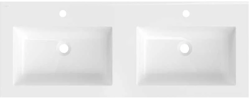 Dvigubas praustuvas Mexen Otis, 121 x 46,5 cm, Baltas glossy