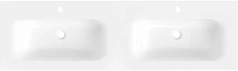 Dvigubas praustuvas Mexen Vela, 161 x 46,5 cm, Baltas glossy