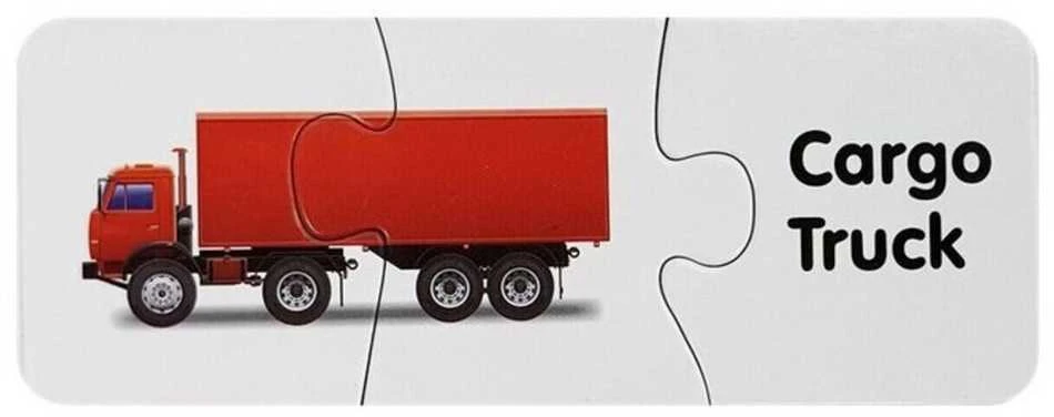 Edukacinė dėlionė "Transporto priemonės", anglų k., 10 derinių