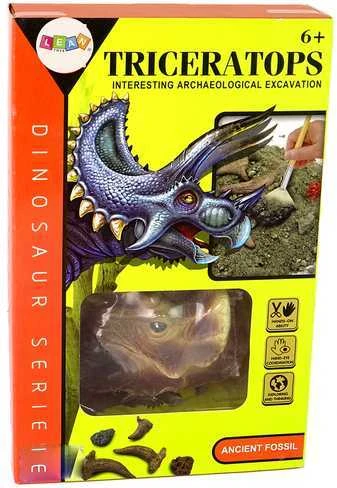 Edukacinis kasinėjimo rinkinys, dinozauras Trikeratopsas
