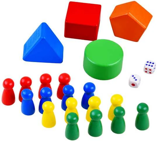 Edukacinis medinis kubas su labirintu, 8in1
