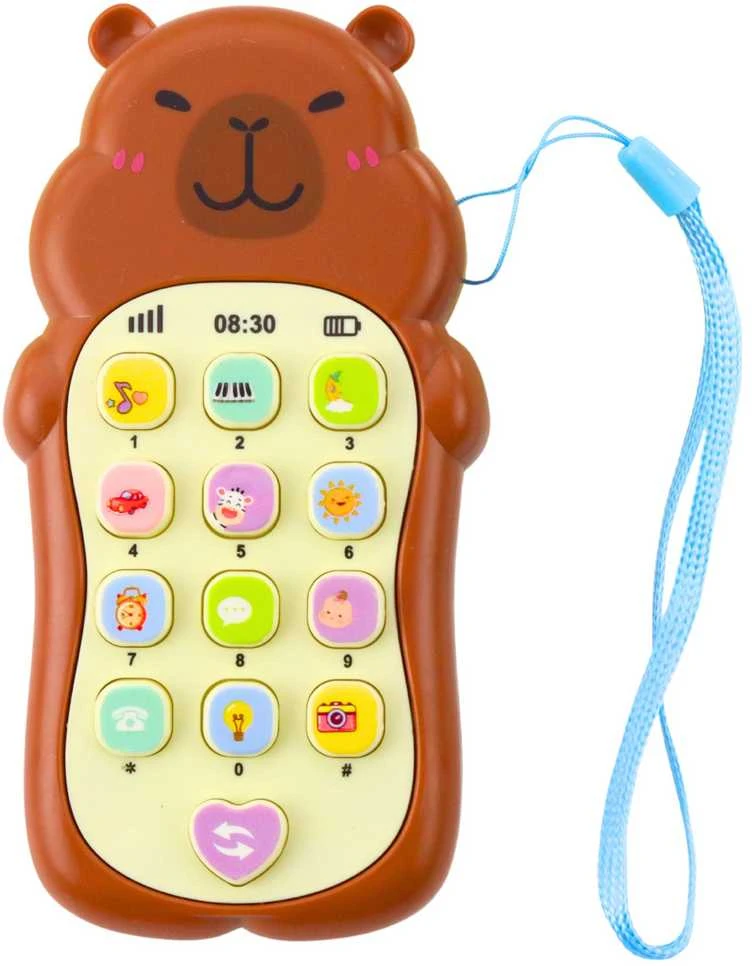 Edukacinis telefonas su šviesos ir garso efektais "Kapibara" ( 1 vnt.)