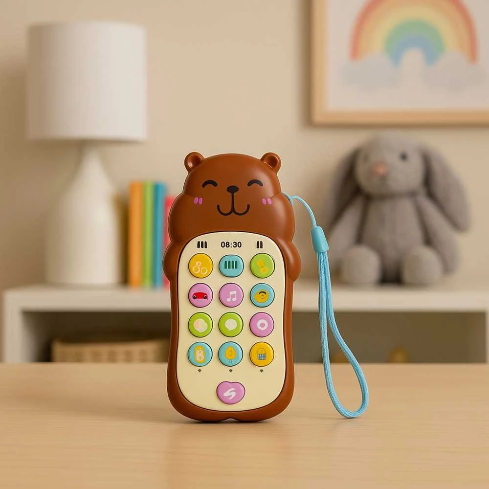 Edukacinis telefonas su šviesos ir garso efektais "Kapibara" ( 1 vnt.)
