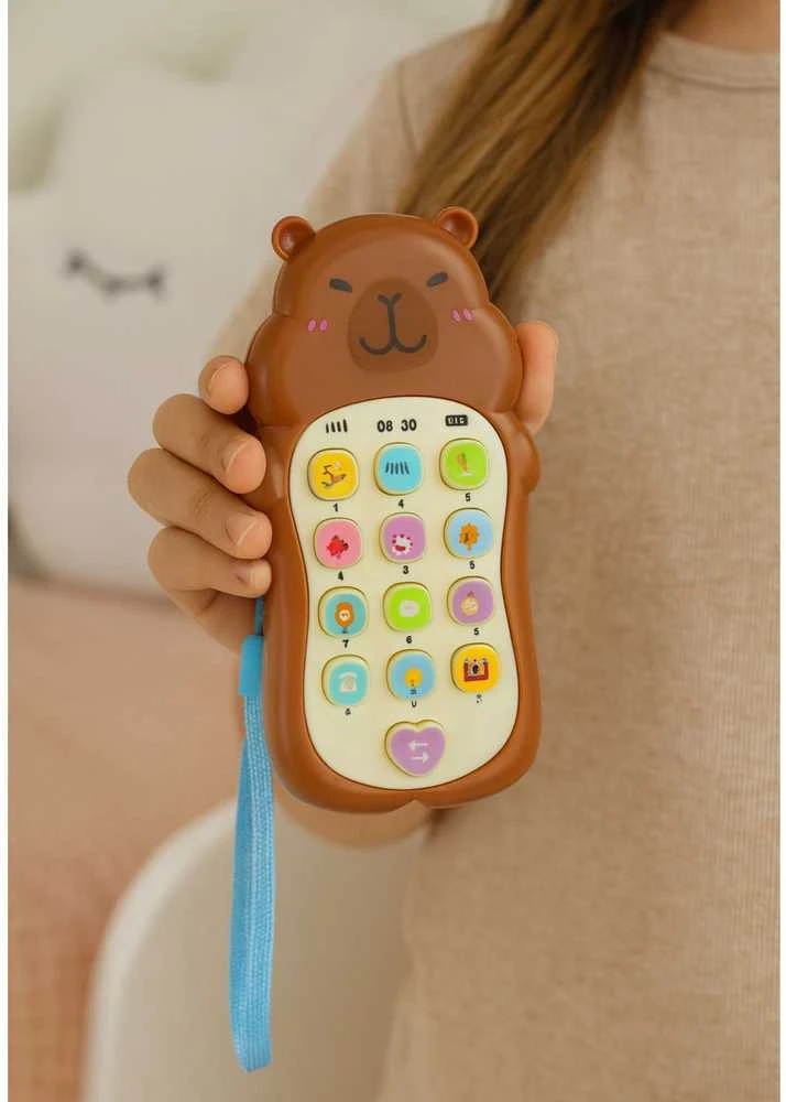Edukacinis telefonas su šviesos ir garso efektais "Kapibara" ( 1 vnt.)