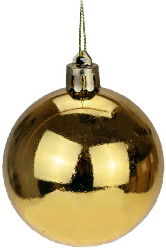 Eglutės žaisliukai, 6 cm, 6 vnt., auksiniai