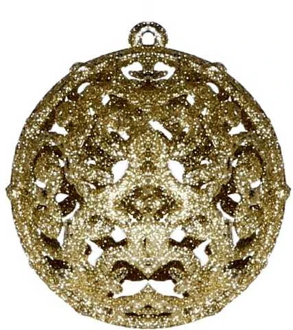 Eglutės žaisliukai, plastikiniai, 6/4/3 cm, 100 vnt., juodi/auksiniai