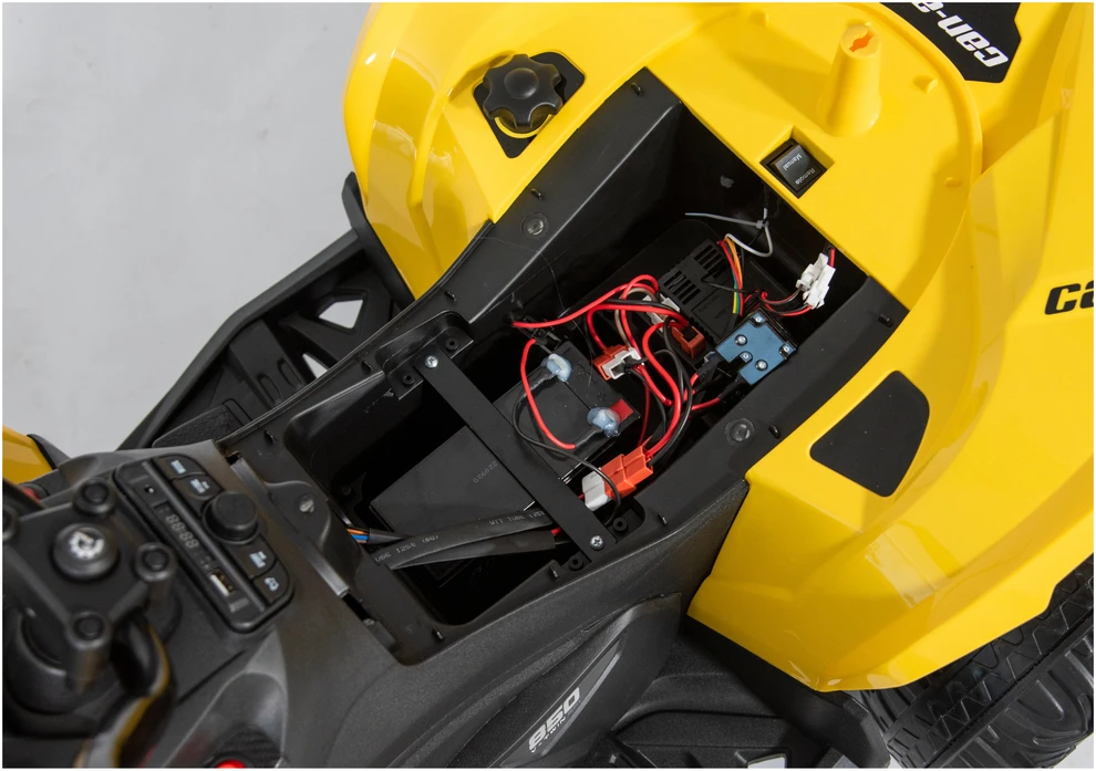Elektrinis keturratis vaikams Quad DK-CA002 12V10AH 4x4, geltonas