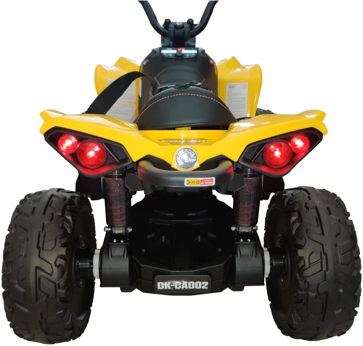 Elektrinis keturratis vaikams Quad DK-CA002 12V10AH 4x4, geltonas