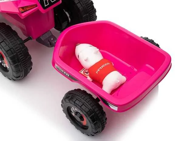 Elektrinis keturratis vaikams Quad XMX630T su priekaba, rožinis