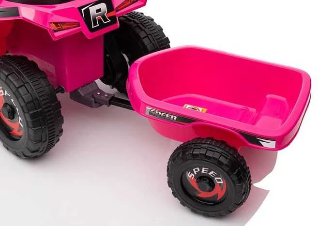Elektrinis keturratis vaikams Quad XMX630T su priekaba, rožinis