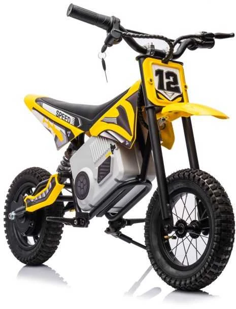 Elektrinis motociklas Cross Bike A9901 36V, geltonas