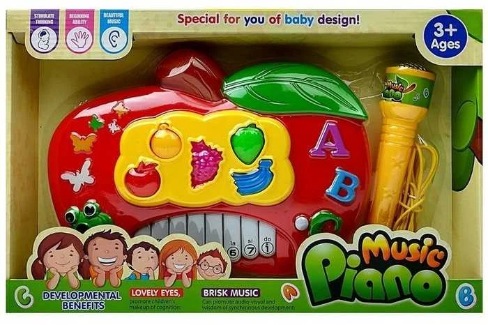 Elektrinis pianinas su mikrofonu - Obuolys