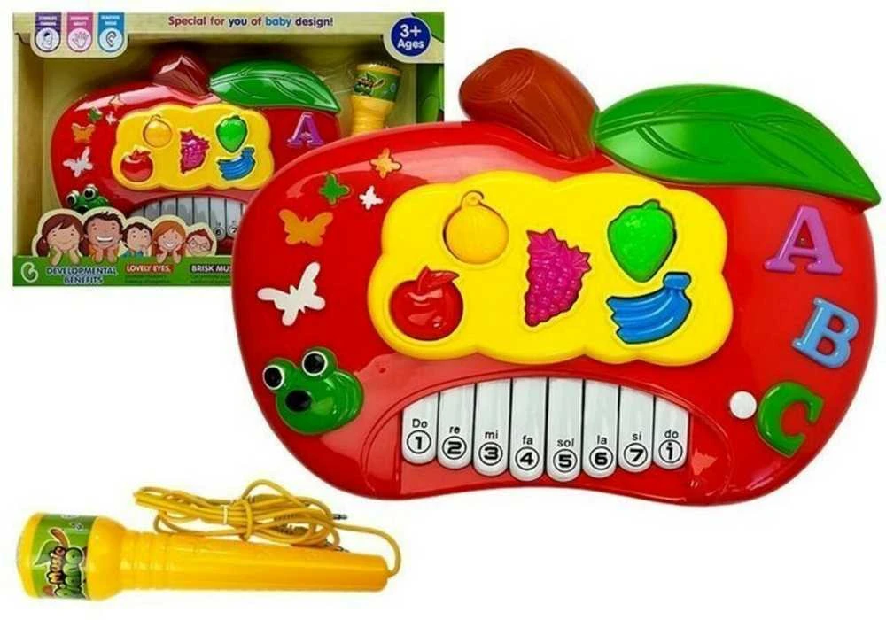 Elektrinis pianinas su mikrofonu - Obuolys