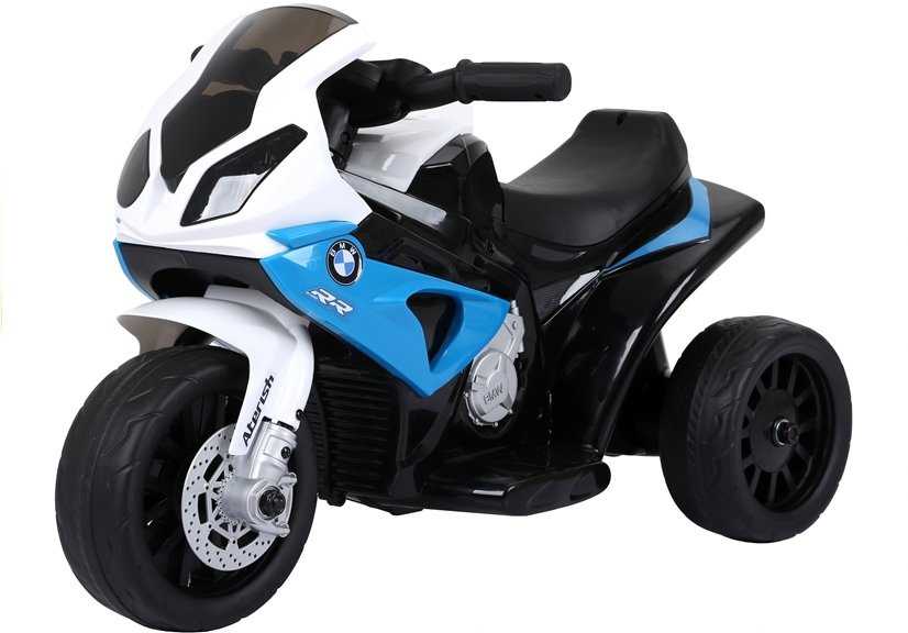 Elektrinis triratis motociklas vaikams BMW S1000RR, mėlynas