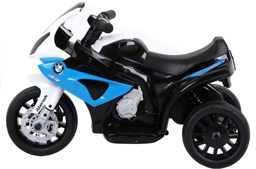 Elektrinis triratis motociklas vaikams BMW S1000RR, mėlynas