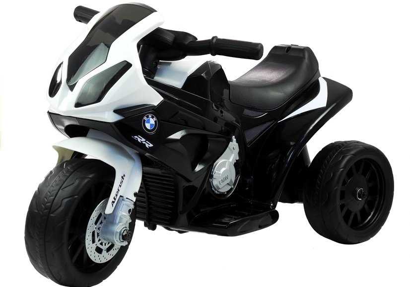 Elektrinis triratis motociklas vaikams BMW S1000RR, juodas