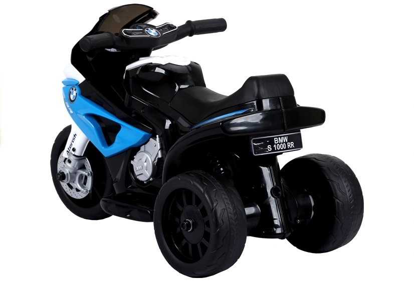 Elektrinis triratis motociklas vaikams BMW S1000RR, mėlynas