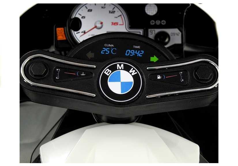 Elektrinis triratis motociklas vaikams BMW S1000RR, juodas