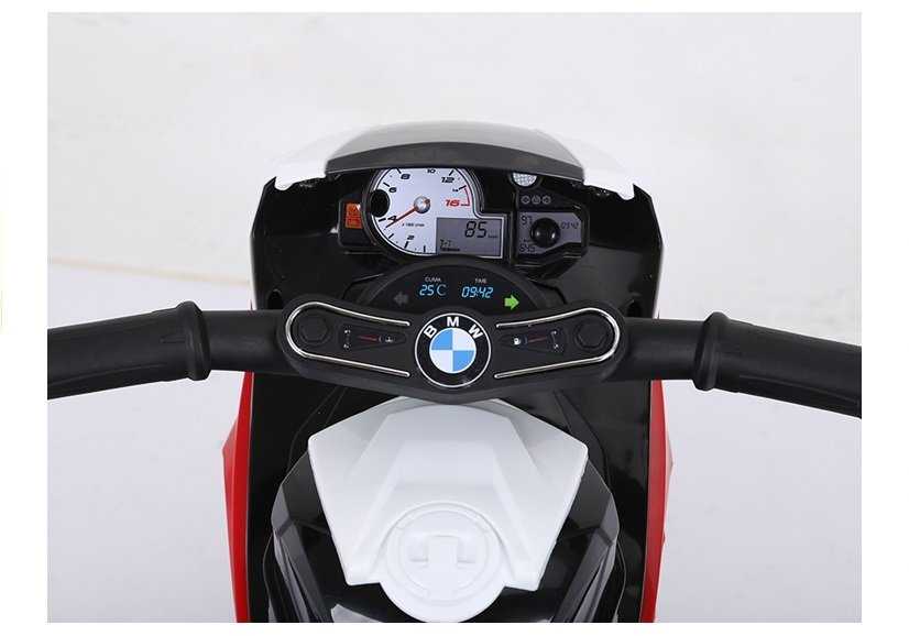Elektrinis triratis motociklas vaikams BMW S1000RR, raudonas