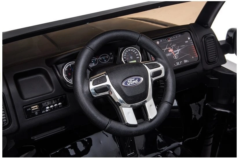Elektromobilis Ford Ranger Raptor Police DK-F150RP, baltas lakuotas