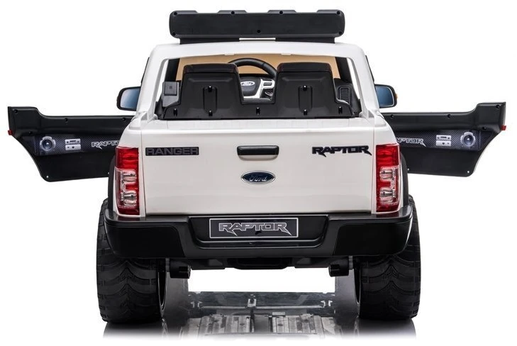Elektromobilis Ford Ranger Raptor Police DK-F150RP, baltas lakuotas