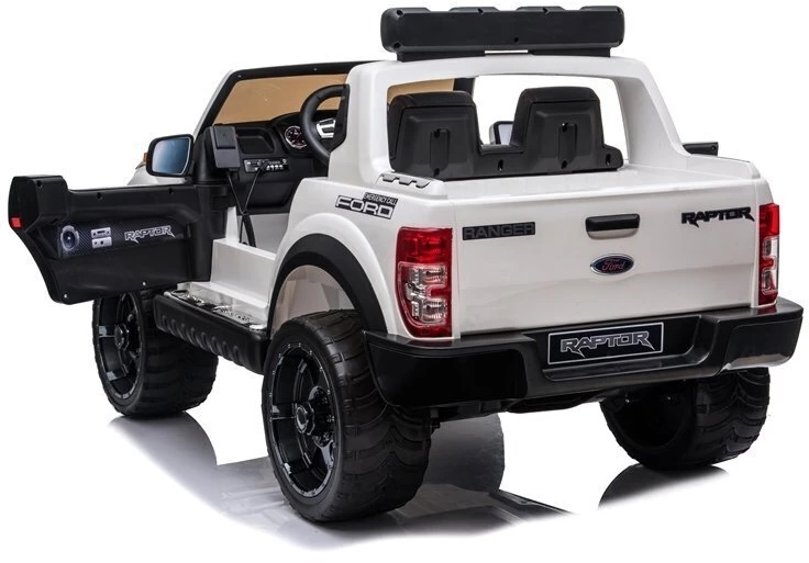 Elektromobilis Ford Ranger Raptor Police DK-F150RP, baltas lakuotas