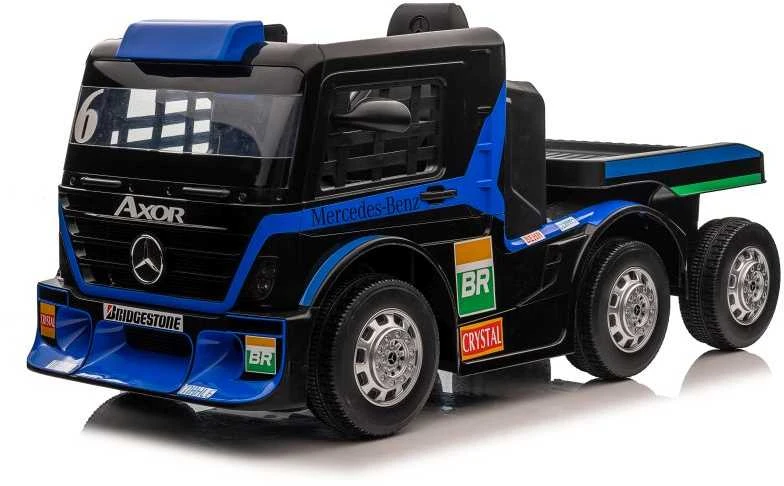 Elektromobilis su priekaba Mercedes XMX622B, LCD, tamsiai mėlynas