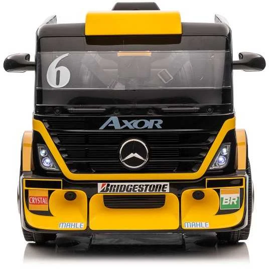 Elektromobilis su priekaba Mercedes XMX622B, LCD, geltonas