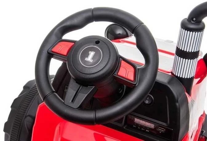 Elektromobilis traktorius su priekaba CH9959, raudonas