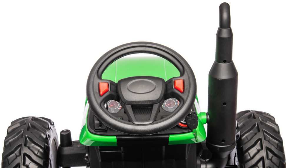 Elektromobilis Traktorius su priekaba HC-306 24V, šviesiai žalias