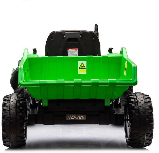 Elektromobilis Traktorius su priekaba HC-306 24V, šviesiai žalias