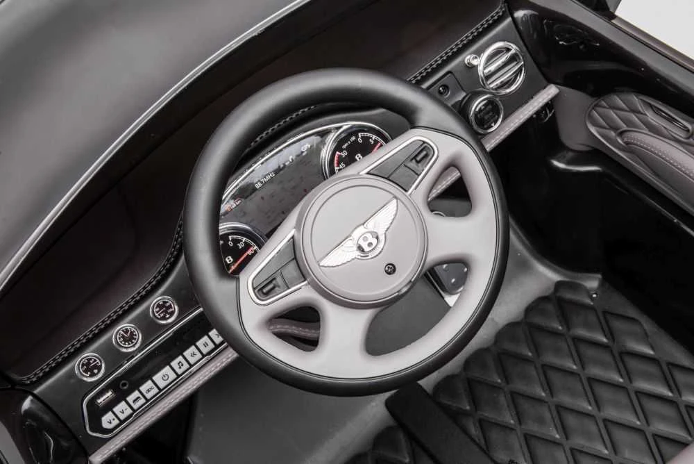Elektromobilis vaikams Bentley Mulsanne, juodas lakuotas