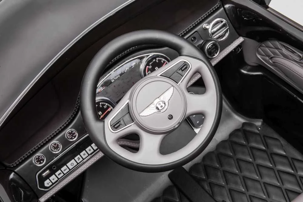 Elektromobilis vaikams Bentley Mulsanne, juodas lakuotas