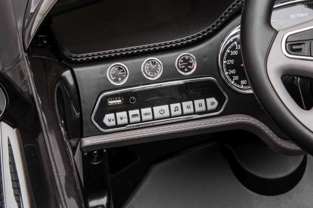 Elektromobilis vaikams Bentley Mulsanne, juodas lakuotas
