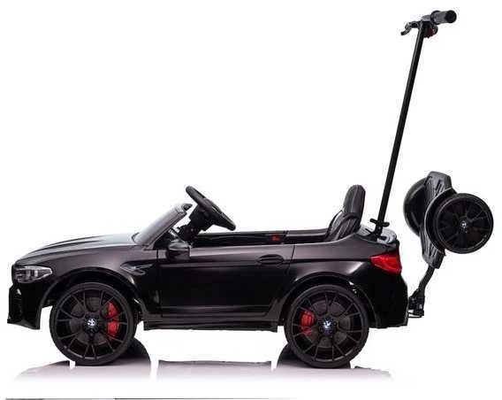 Elektromobilis vaikams BMW M5 su papildoma platforma, juodas lakuotas