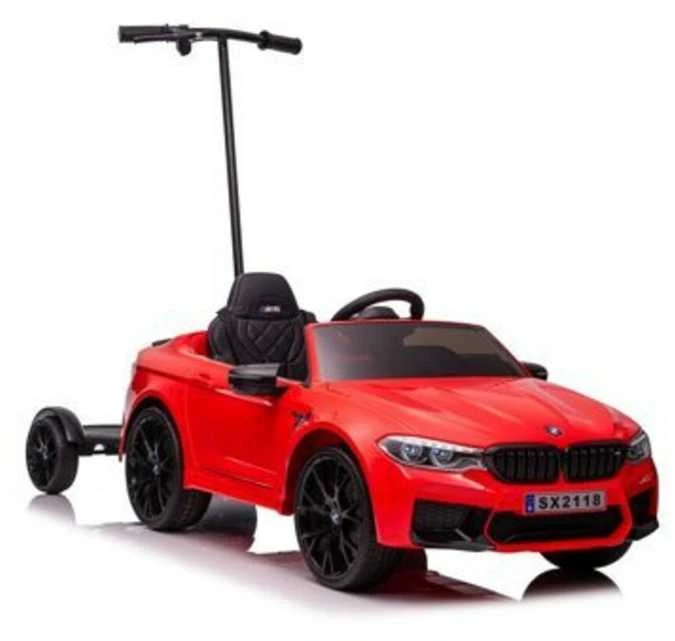 Elektromobilis vaikams BMW M5 su papildoma platforma, raudonas lakuotas