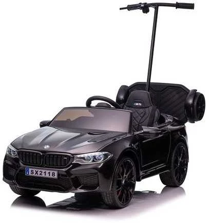 Elektromobilis vaikams BMW M5 su papildoma platforma, juodas lakuotas
