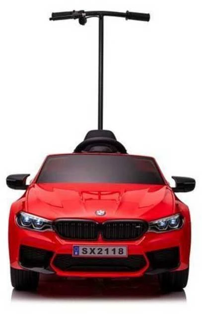 Elektromobilis vaikams BMW M5 su papildoma platforma, raudonas lakuotas
