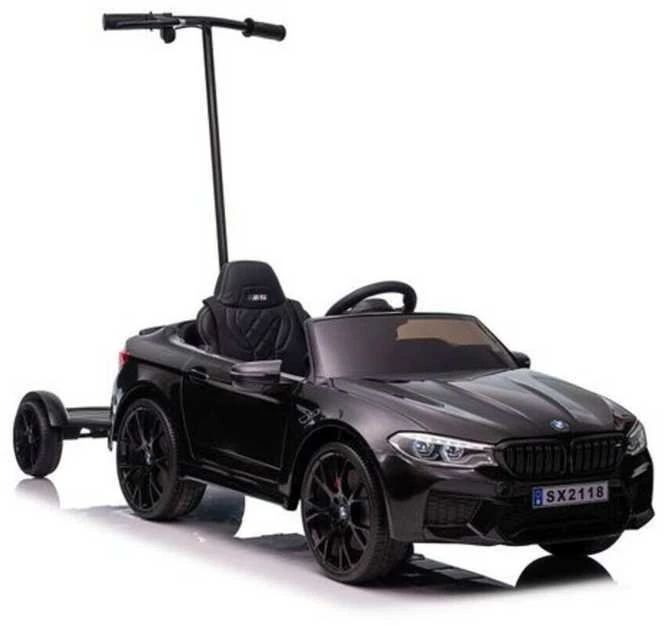 Elektromobilis vaikams BMW M5 su papildoma platforma, juodas lakuotas