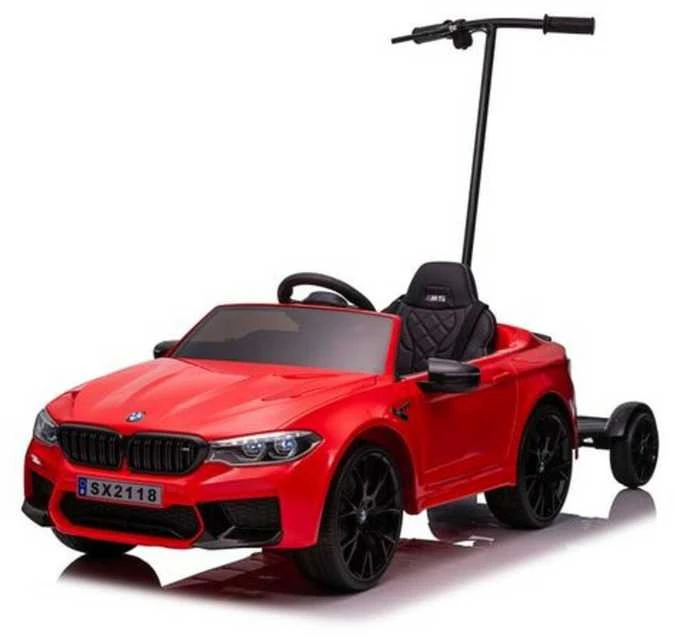 Elektromobilis vaikams BMW M5 su papildoma platforma, raudonas lakuotas