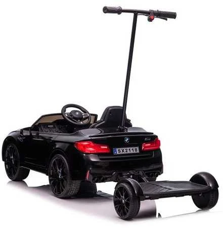 Elektromobilis vaikams BMW M5 su papildoma platforma, juodas lakuotas