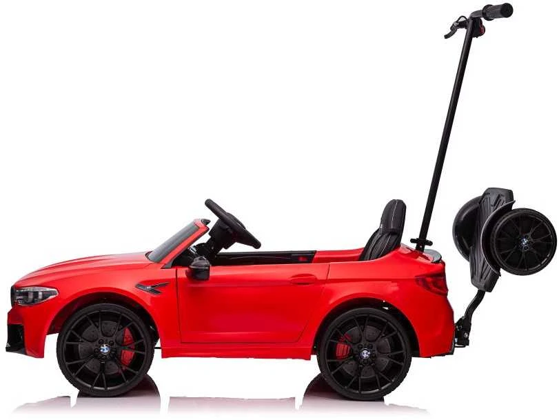 Elektromobilis vaikams BMW M5 su papildoma platforma, raudonas lakuotas